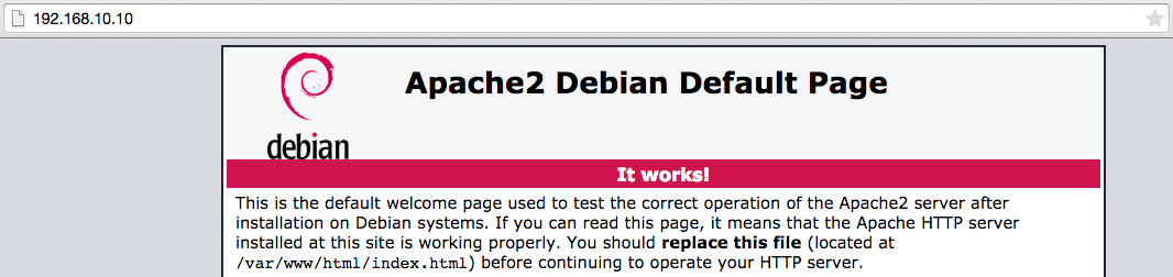 Apache Welcome Screen