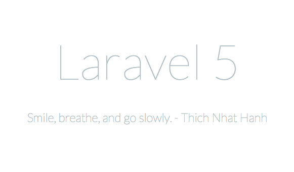 Laravel Welcome Screen