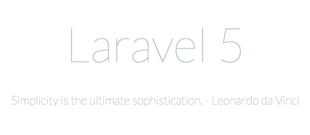 Laravel Welcome Screen