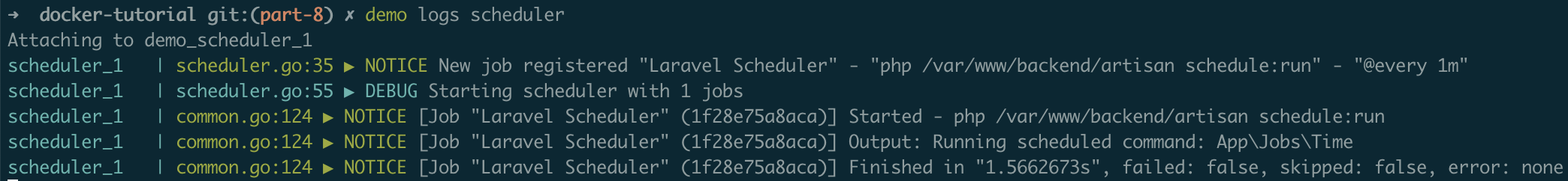 Scheduler logs