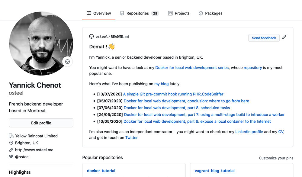 GitHub profile README