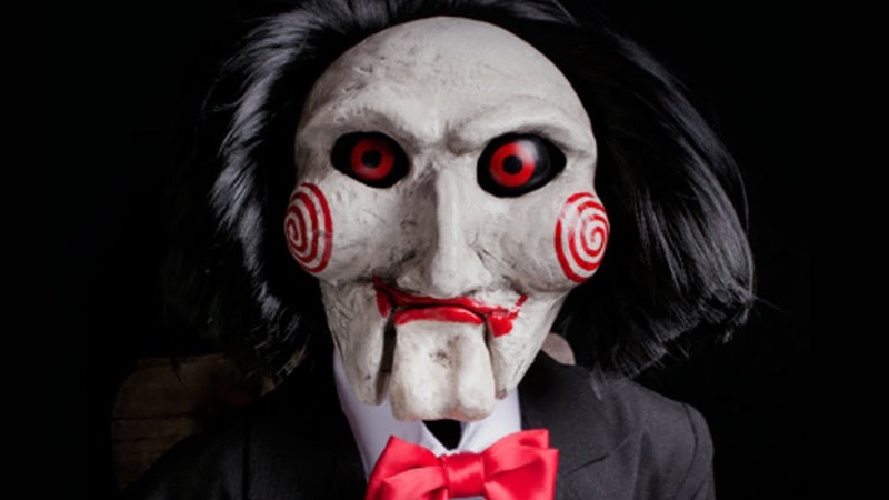 The puppet from the "Saw" film franchise